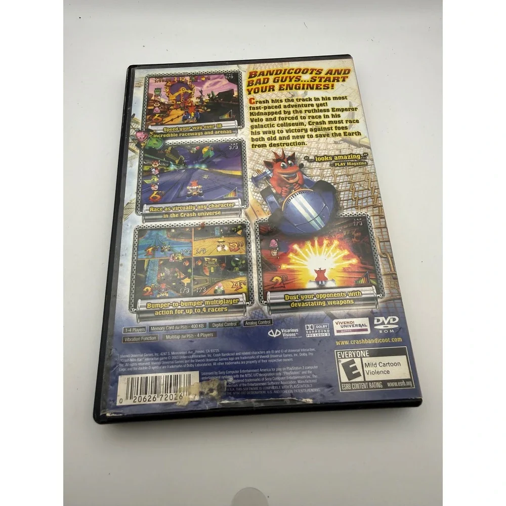 Crash Nitro Kart Sony PlayStation 2 PS2 Greatest Hits Racing Game CIB Vivendi